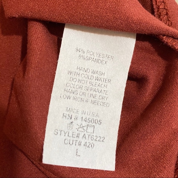 My LAnd Tunic Dress Long Sleeve Burnt Orange NWT - Picture 5 of 10